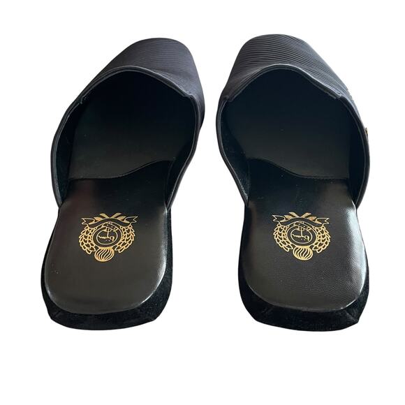 HOUSE OF BIJAN Men\'s Size 11 Black Silk Suede Indoor Luxury Loafers Slippers NEW